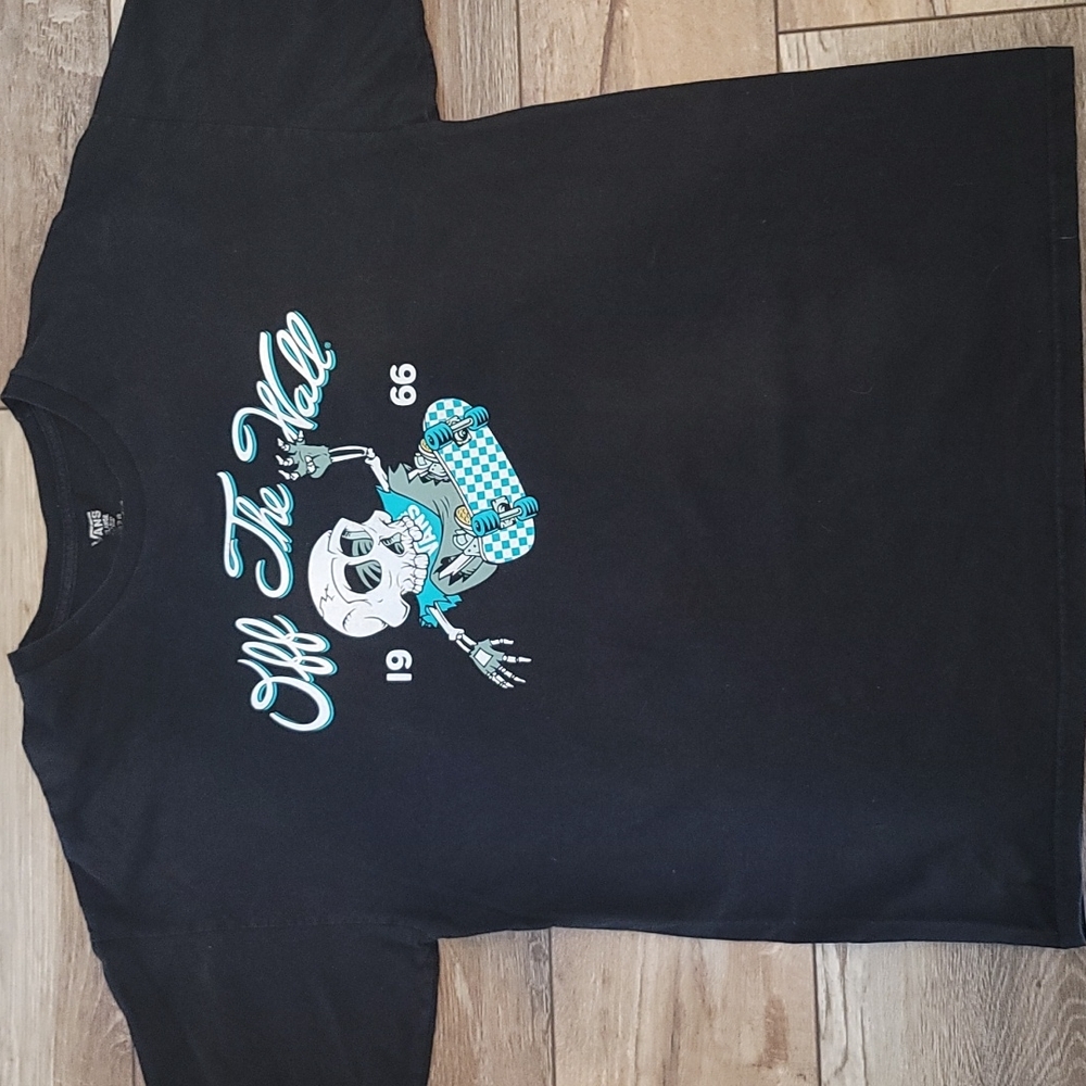 Vans Off The Wall 1966 T Shirt Surf Skate Streetwear Skeleton Graphic Tee Mens S